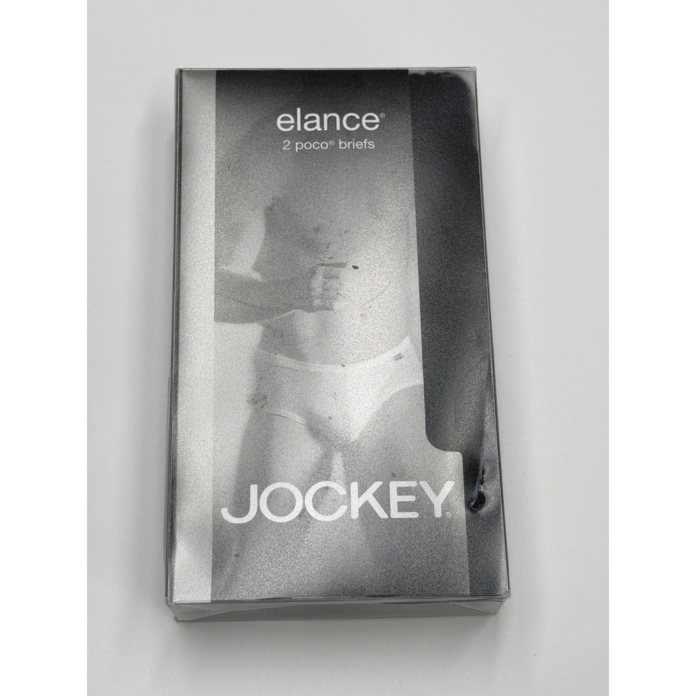 Jockey Elance 2 Poco Briefs Black Mens Size XL Combed Cotton‎ Comfort Pouch